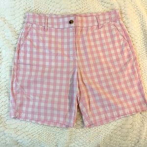 Like New Pink and White Checked Shorts